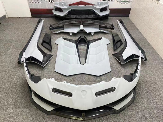 Lamborghini Aventador LP700 LP720 कार्बन फाइबर बॉडी किट के लिए Aventador अपग्रेडेड SVJ स्टाइल फ्रंट और रियर बम्पर स्पोइलर बॉडी किट