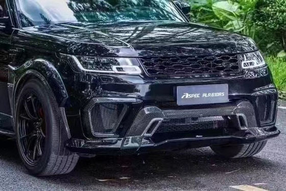 Runde ASPEC Style CF&amp; FRP वाइड बॉडी किट फ्रंट बंपर रियर बंपर साइड स्कर्ट फेंडर के लिए Land Rover RANGE ROVE SPORT 2014-2017