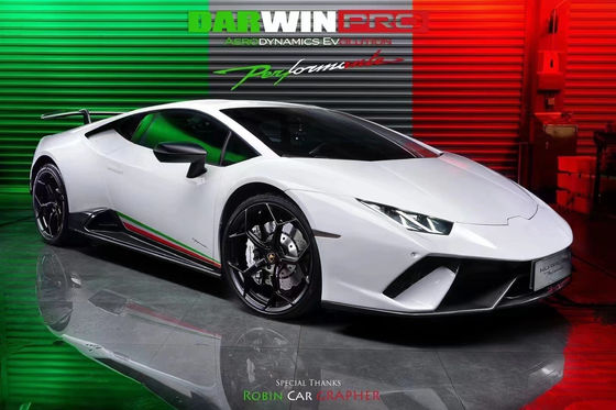 लैम्बोर्गिनी LP580 LP610 कार्बन फाइबर बॉडी किट LP580 LP610 उन्नत LP640 शैली फ्रंट और रियर बम्पर स्पोइलर हुड के लिए