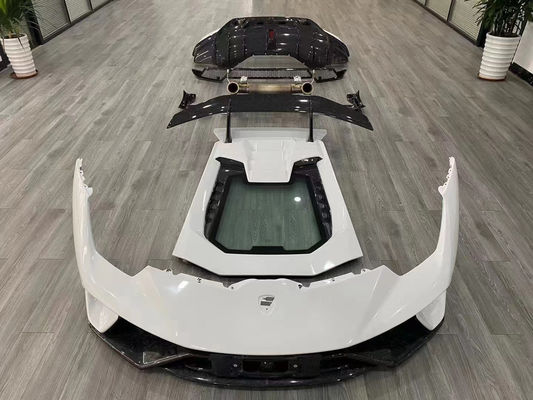 लैम्बोर्गिनी LP580 LP610 कार्बन फाइबर बॉडी किट LP580 LP610 उन्नत LP640 शैली फ्रंट और रियर बम्पर स्पोइलर हुड के लिए