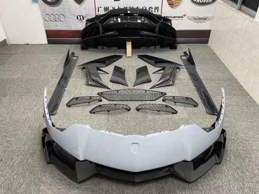 Lamborghini LP700 कार्बन फाइबर बॉडी किट के लिए LP700 अपग्रेड MSY शैली सूखी कार्बन फाइबर फ्रंट और रियर बम्पर स्पोइलर