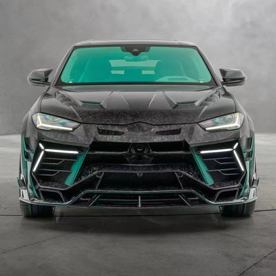 280 मिमी लेम्बोर्गिनी बॉडी किट URUS MSY स्टाइल फ्रंट एंड रियर बंपर स्पोइलर हुड किट ग्रीन