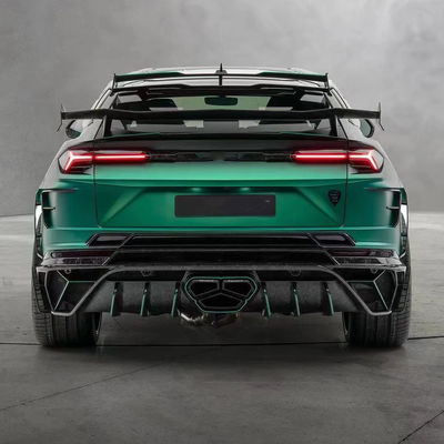 280 मिमी लेम्बोर्गिनी बॉडी किट URUS MSY स्टाइल फ्रंट एंड रियर बंपर स्पोइलर हुड किट ग्रीन