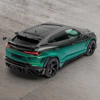 280 मिमी लेम्बोर्गिनी बॉडी किट URUS MSY स्टाइल फ्रंट एंड रियर बंपर स्पोइलर हुड किट ग्रीन