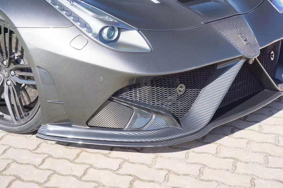 फेरारी F12 के लिए सूखी कार्बन फाइबर बॉडी किट F12 उन्नत MSY शैली फ्रंट और रियर बंपर स्पोइलर हुड