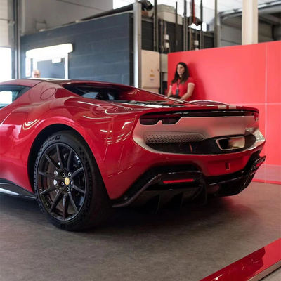 296GTB फेरारी बॉडी किट 296GTB OEM कार्बन फाइबर यूनिवर्सल फ्रंट डिफ्यूज़र स्पोइलर बॉडी किट