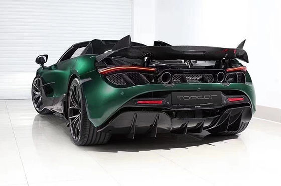कार्बन फाइबर कार्बन फाइबर बॉडी किट के लिए मैकलेरन 720S 720 अपग्रेड TOPCAR शैली फ्रंट फावड़ा रियर डिफ्यूज़र स्पोइलर कवर