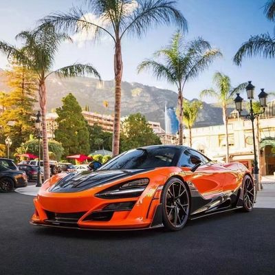 मैकलरेन 720s के लिए सूखी कार्बन फाइबर कार्बन फाइबर बॉडी किट 720s उन्नत एमएसवाई शैली फ्रंट और रियर बम्पर स्पोइलर हुड