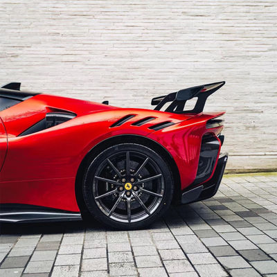 SF90FXX फेरारी SF90 बॉडी किट फ्रंट एंड रियर कार बंपर साइड स्कर्ट हुड टेललाइट्स