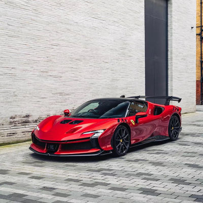SF90FXX फेरारी SF90 बॉडी किट फ्रंट एंड रियर कार बंपर साइड स्कर्ट हुड टेललाइट्स