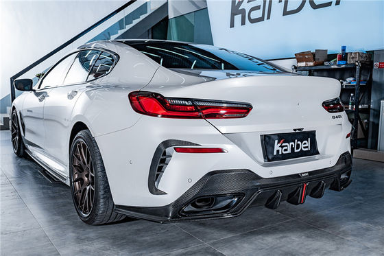गर्म बिक्री G14 G15 G16 840i 850i कार्बन फाइबर बॉडी किट Forbmw 8 सीरीज फ्रंट फावड़ा रियर डिफ्यूज़र स्पोइलर