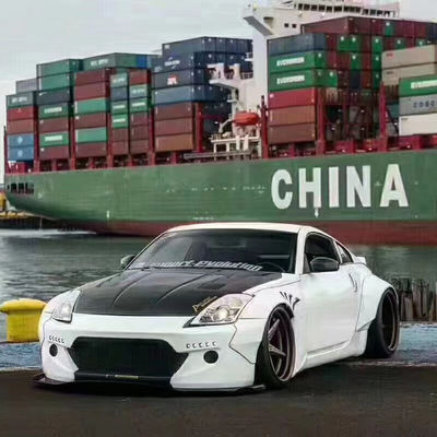 350Z निसान बॉडी किट रेजिन फाइबर बम्पर रियर डिफ्यूज़र ऑटो फ्रंट स्पोइलर साइड स्कर्ट