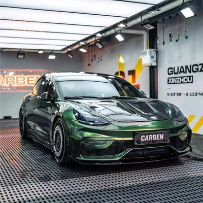 FPR 2019 Spoiler For Tesla Model 3 बॉडी किट 2022 ACP स्टाइल फ्रंट एंड रियर बंपर