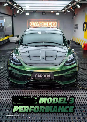 FPR 2019 Spoiler For Tesla Model 3 बॉडी किट 2022 ACP स्टाइल फ्रंट एंड रियर बंपर