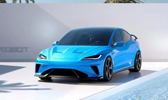 2024 मरम्मत टेस्ला बॉडी किट कार्बन फाइबर मॉडल 3 स्पोइलर रोबोट शैली फ्रंट एंड रियर बम्पर