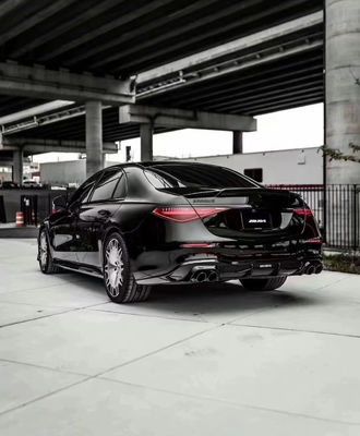 मर्सिडीज एस-क्लास W223 S400 S450 कार्बन फाइबर बॉडी किट W223 मेबाच अपग्रेड BUS स्टाइल फ्रंट फावड़ा डिफ्यूज़र स्पोइलर के लिए