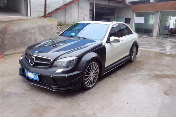 मर्सिडीज W204 C63 बॉडी किट के लिए W204 उन्नत ब्लैक सीरीज स्टाइल फ्रंट और रियर बंपर हुड वाइडबॉडी किट