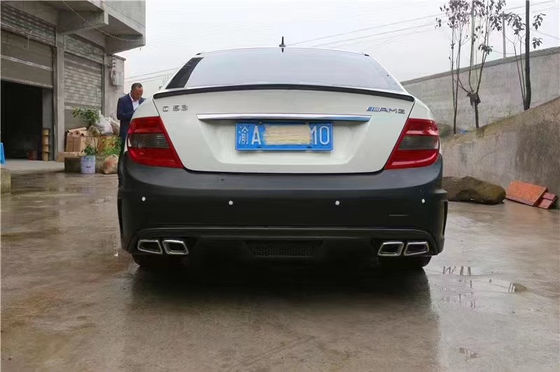 मर्सिडीज W204 C63 बॉडी किट के लिए W204 उन्नत ब्लैक सीरीज स्टाइल फ्रंट और रियर बंपर हुड वाइडबॉडी किट